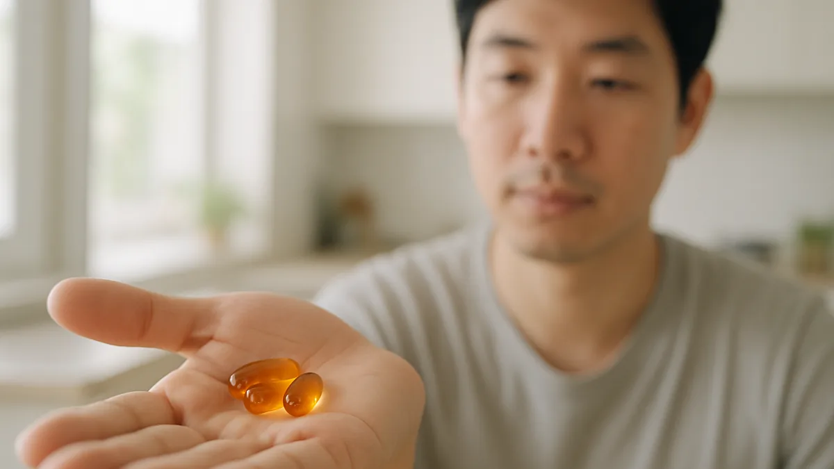 魚油一天吃幾顆：掌心份量示意