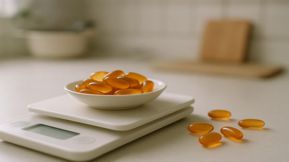 葉黃素含量換算:料理秤上的膠囊