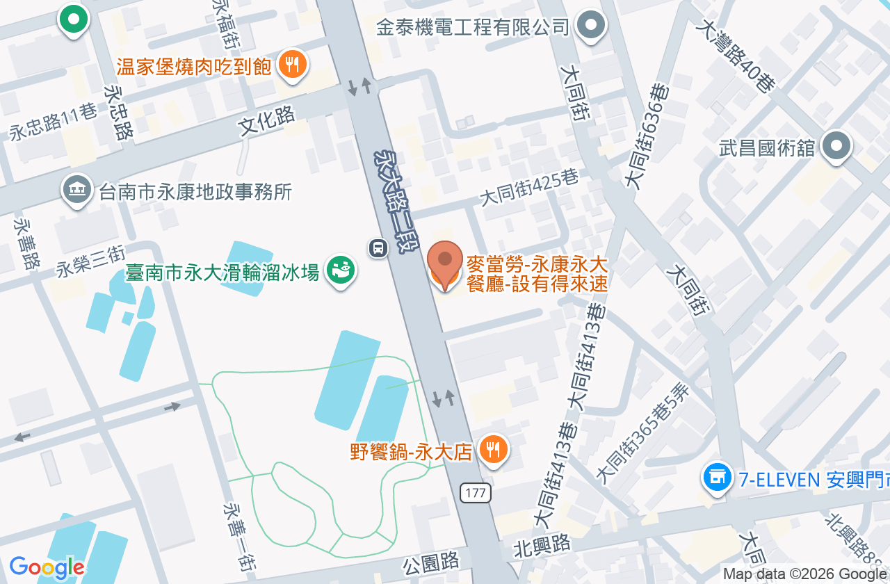 永大勤美皮膚科診所 位置地圖