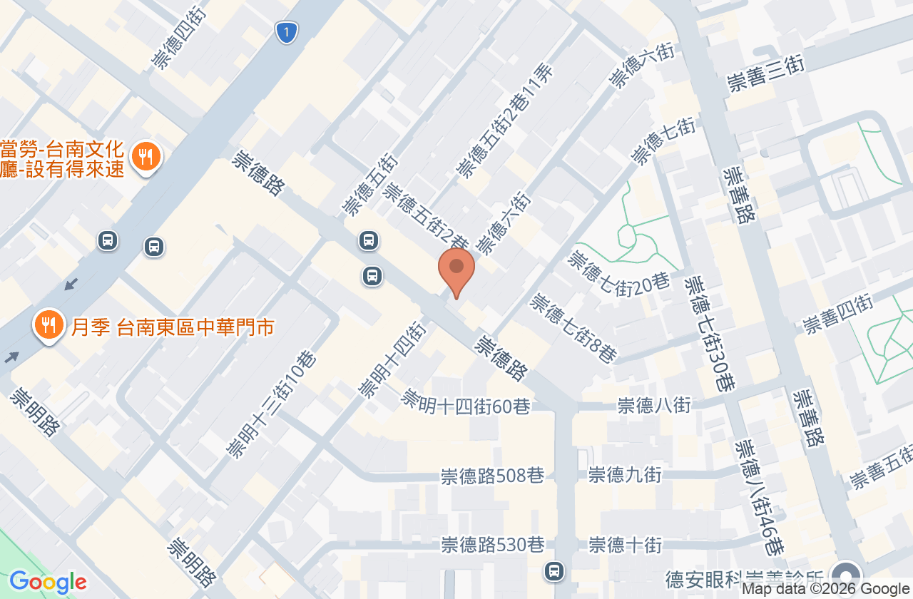 崇德杏新耳鼻喉科診所 位置地圖