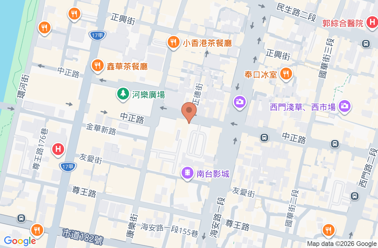 台南諾貝爾眼科診所 位置地圖