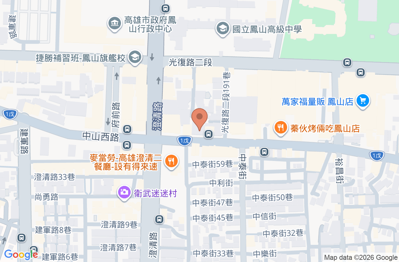 高銘骨外科診所 位置地圖
