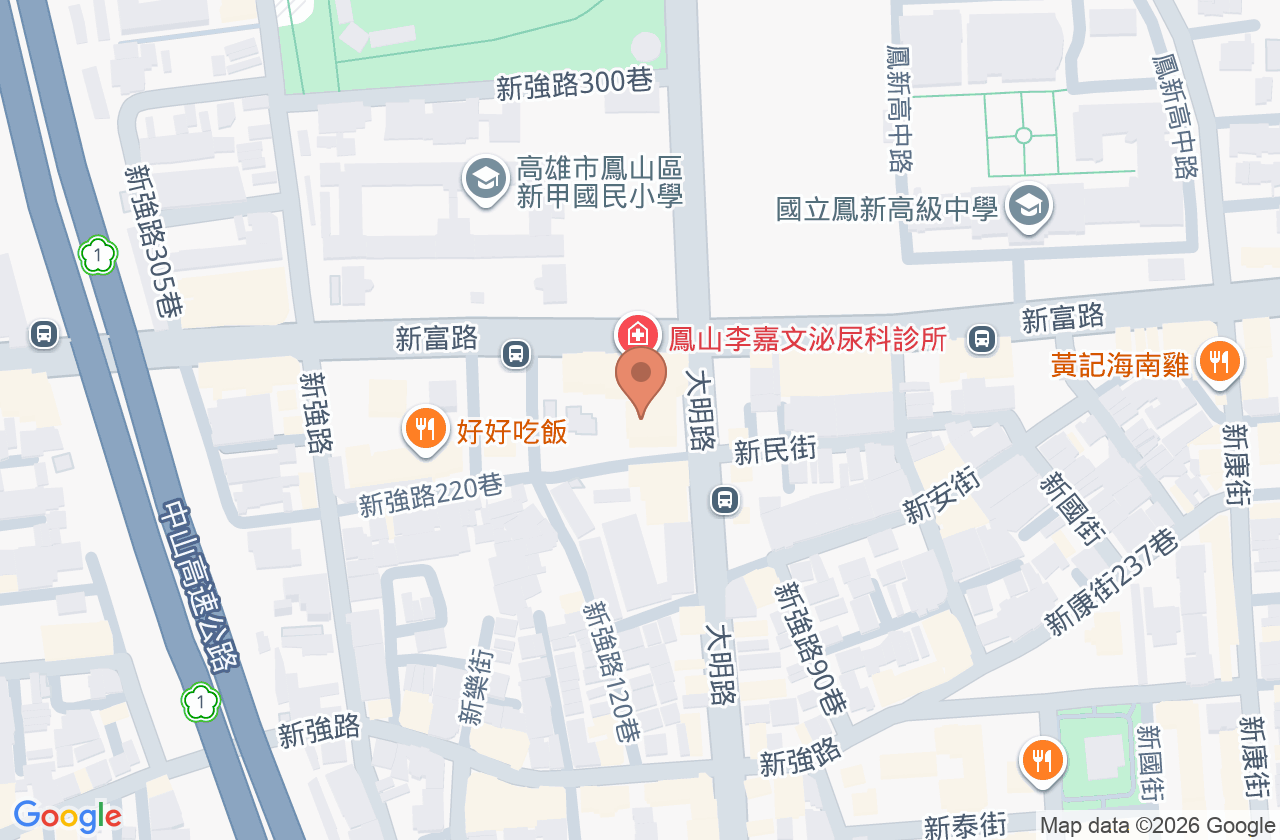 鳳山李嘉文泌尿科診所 位置地圖