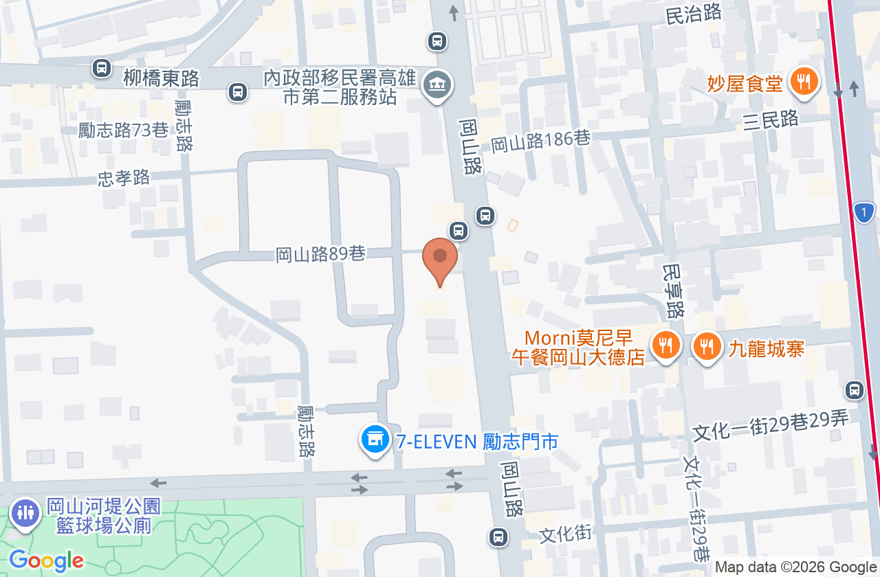 岡山安心俊鴻診所 位置地圖