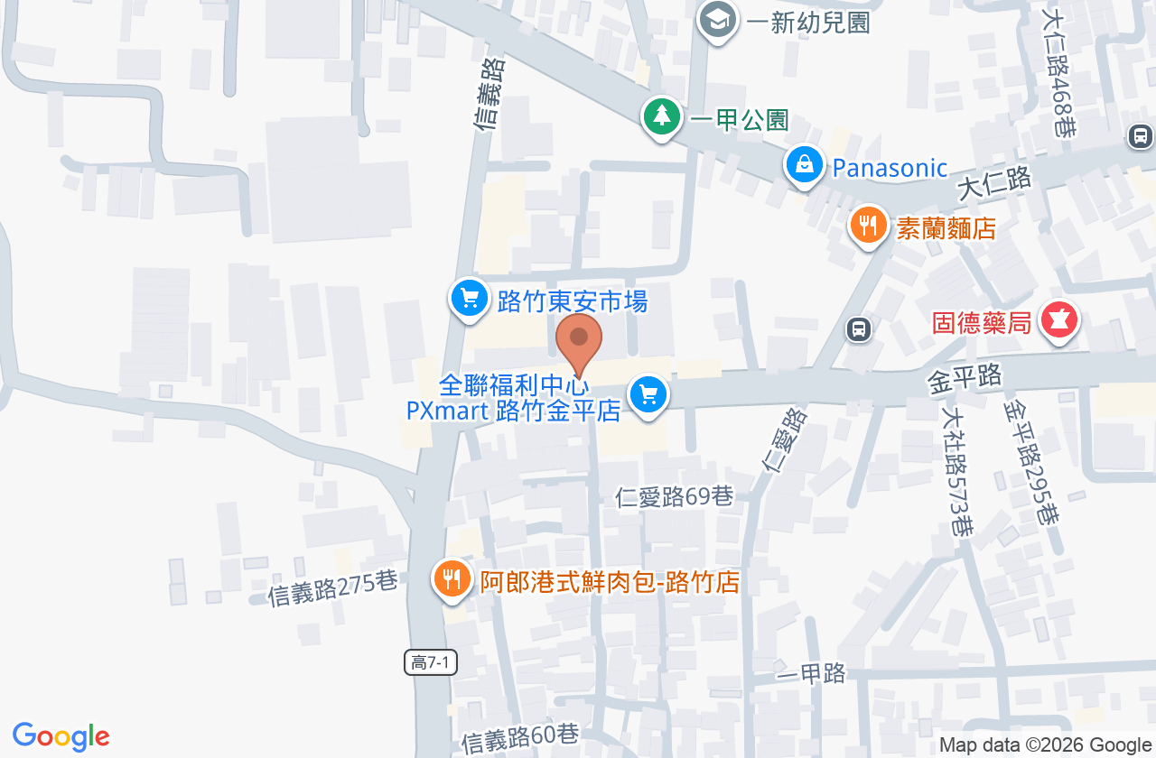 麗竹皮膚科診所 位置地圖