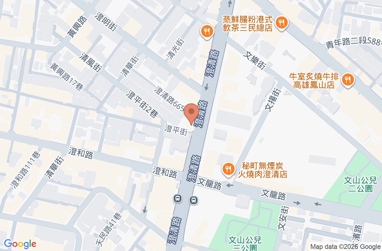 澄清文鳳診所 位置地圖