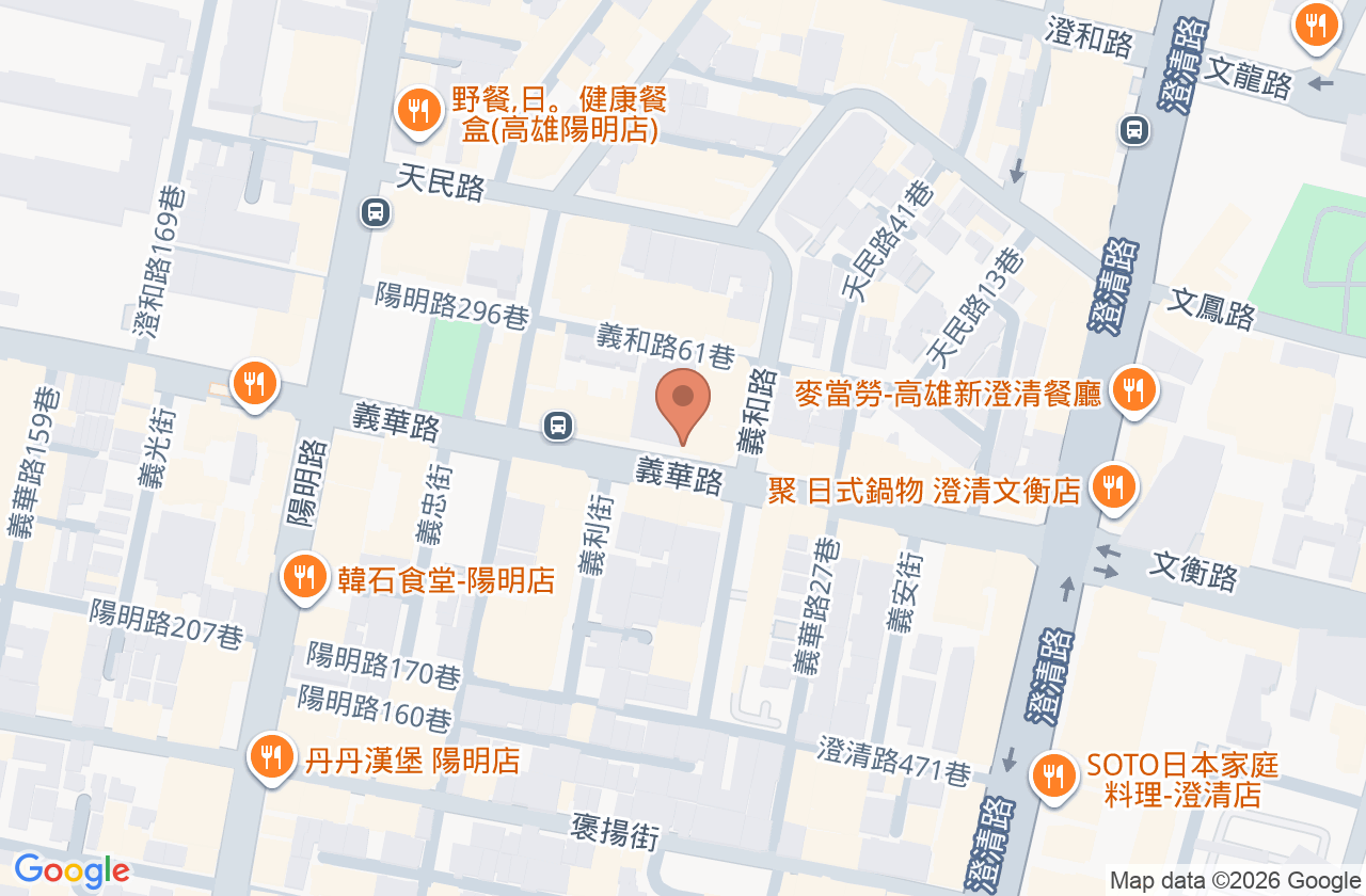 義誠骨科診所 位置地圖