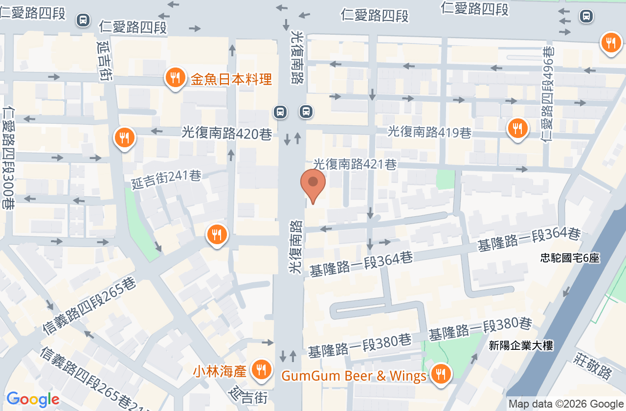 仁愛傑仕牙醫診所 位置地圖