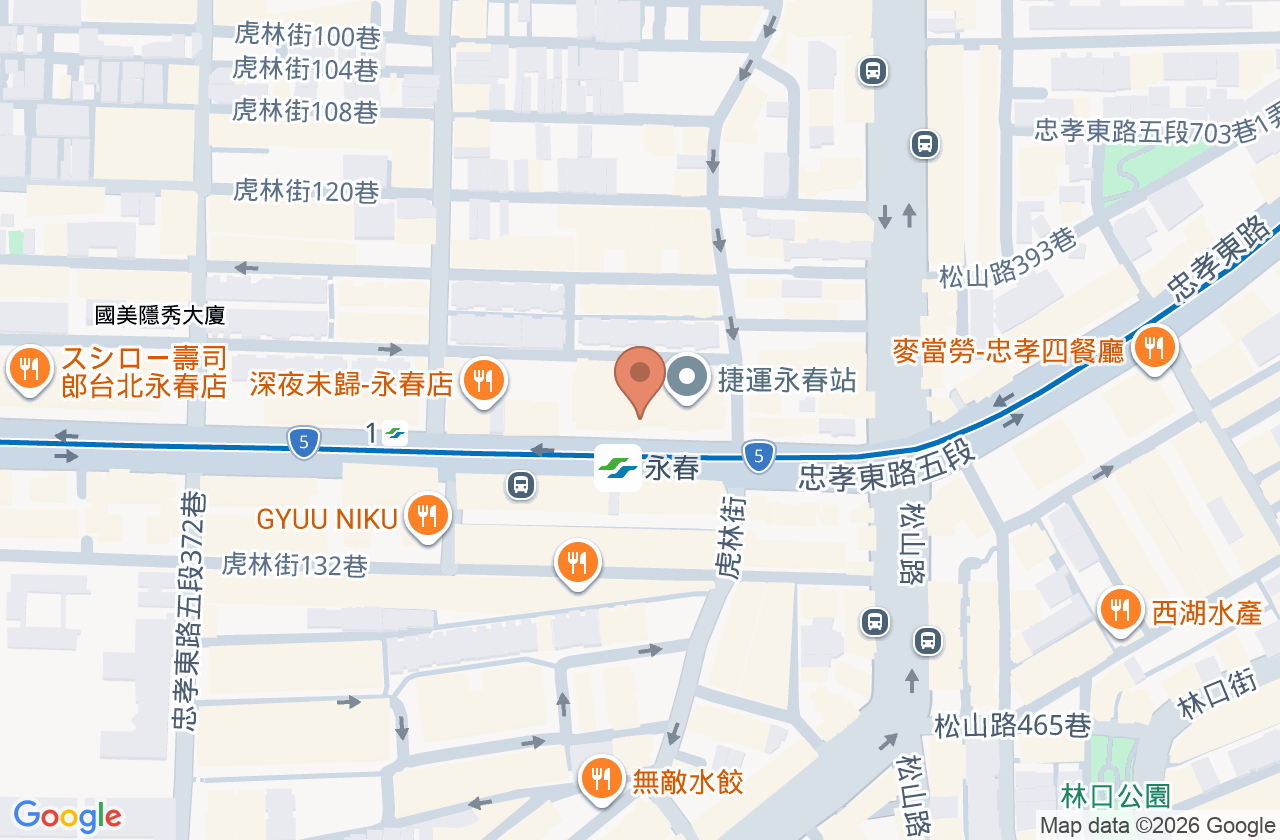 忠孝牙醫診所 位置地圖