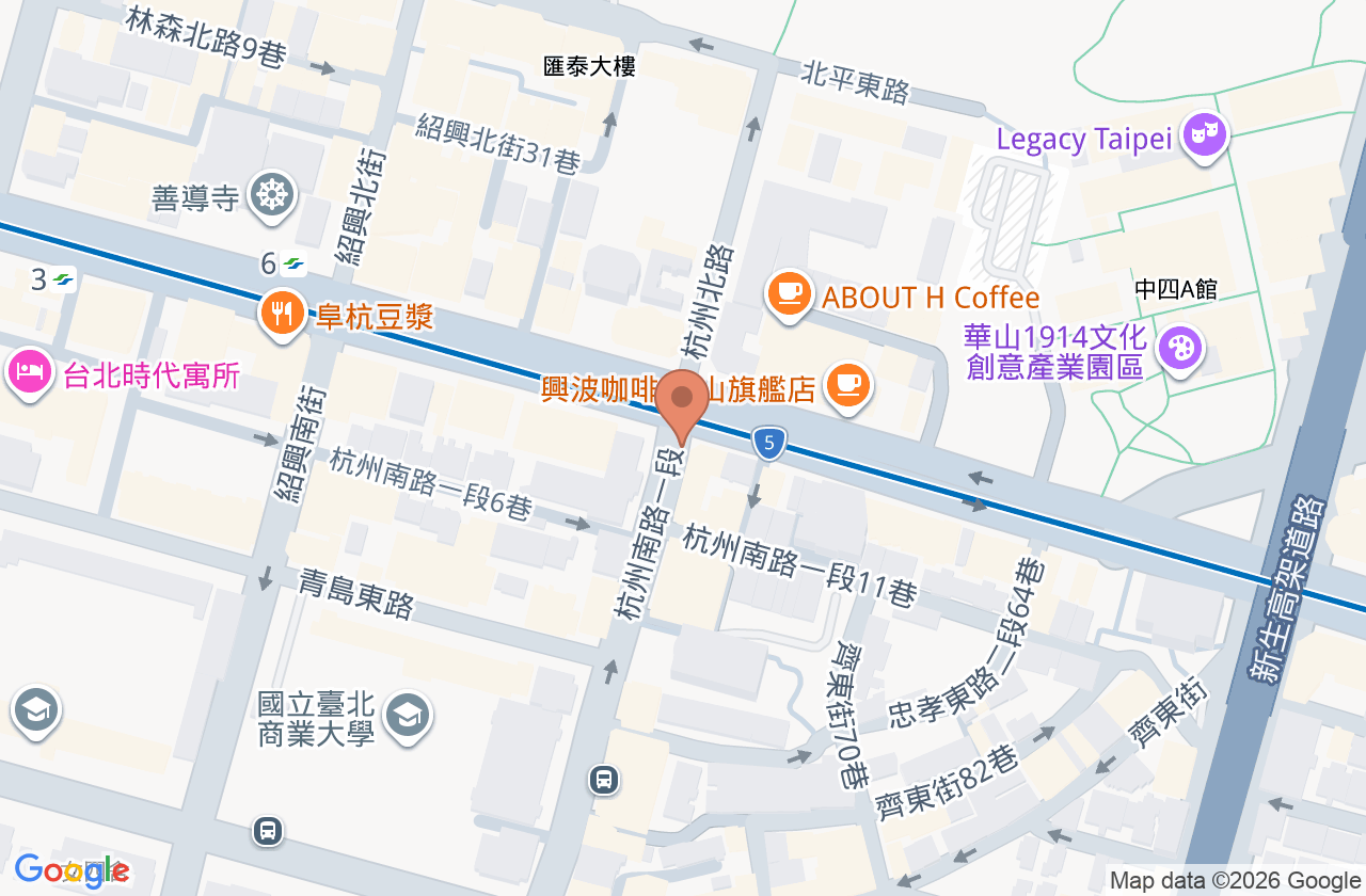 華山周牙醫診所 位置地圖
