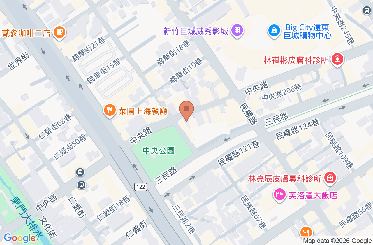 翰林耳鼻喉科診所 位置地圖