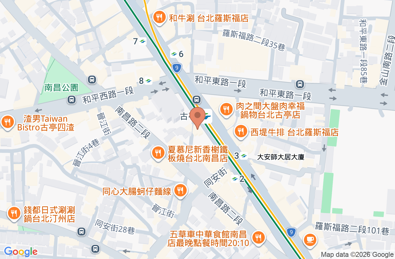 蘇黎世牙醫診所 位置地圖