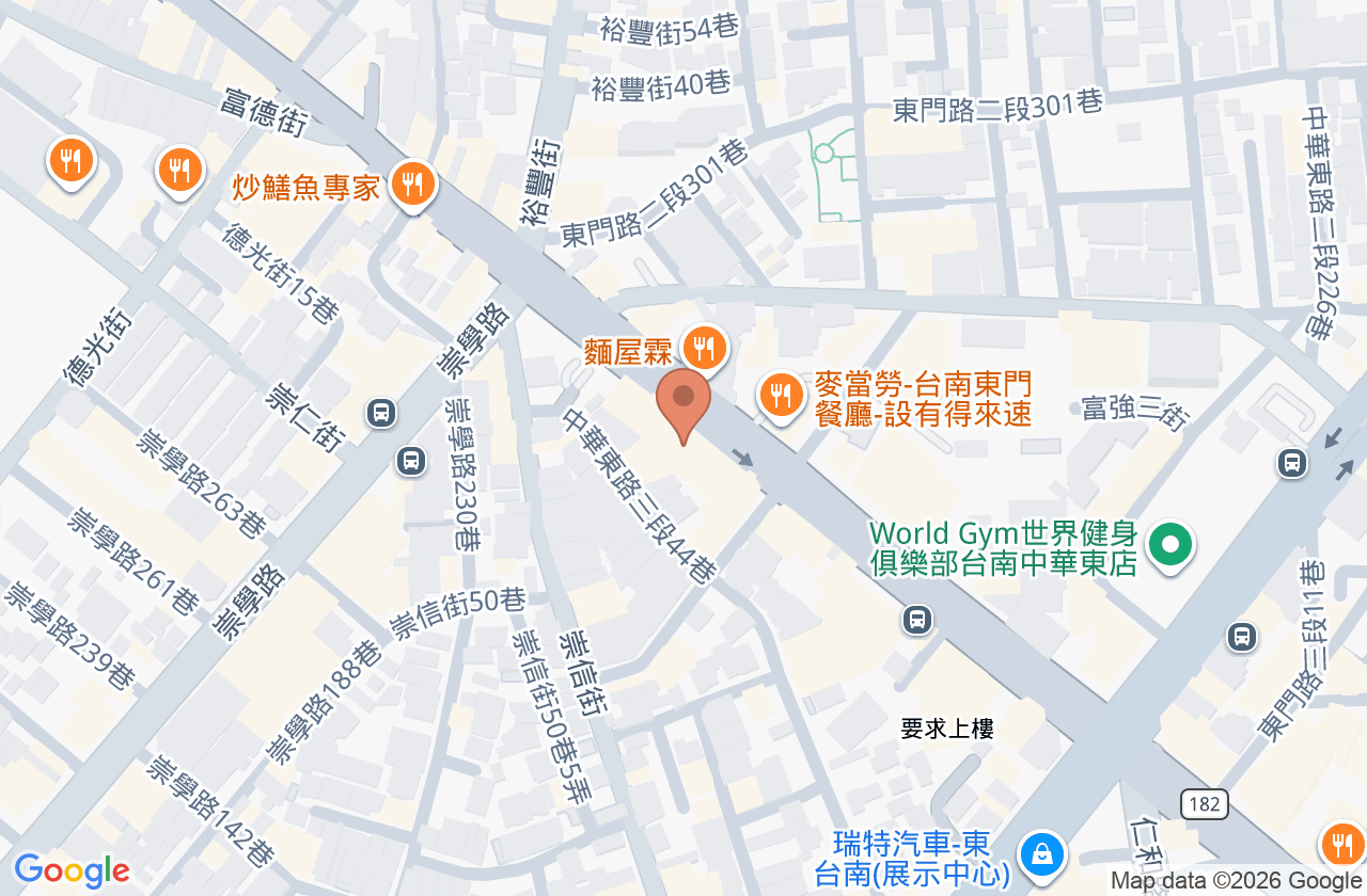 張明木眼科診所 位置地圖