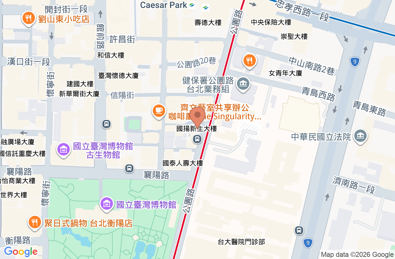 公園景福牙醫診所 位置地圖