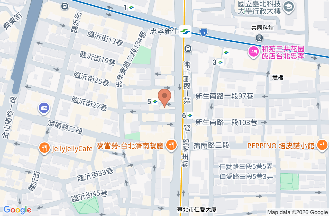 北歐贋復補綴牙科專科牙醫診所 位置地圖