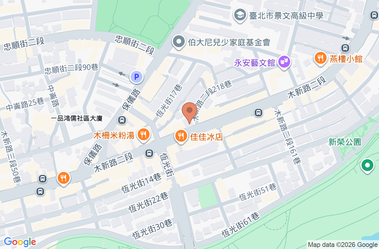 木新牙醫診所 位置地圖