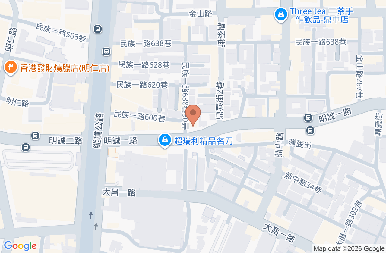 明誠牙醫診所 位置地圖