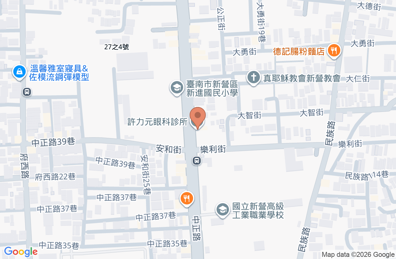 許力元眼科診所 位置地圖