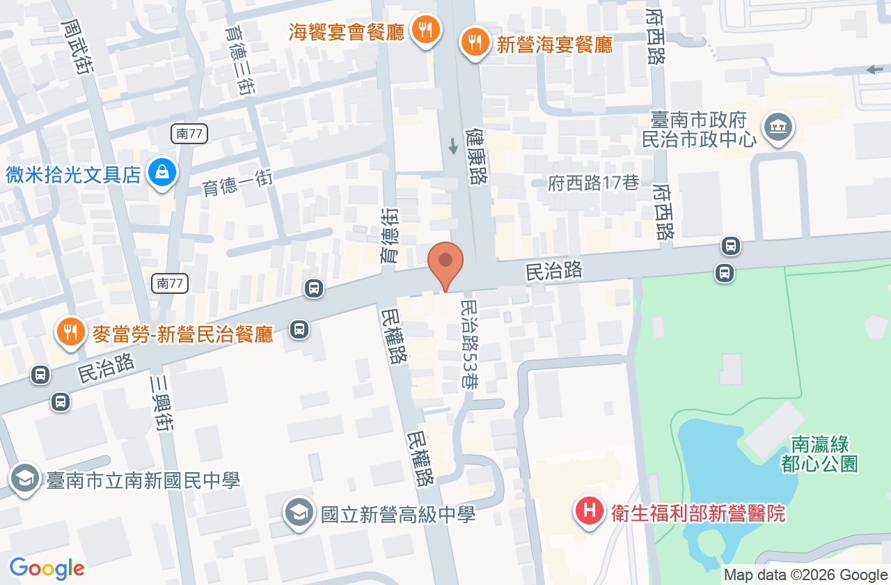 健民診所 位置地圖