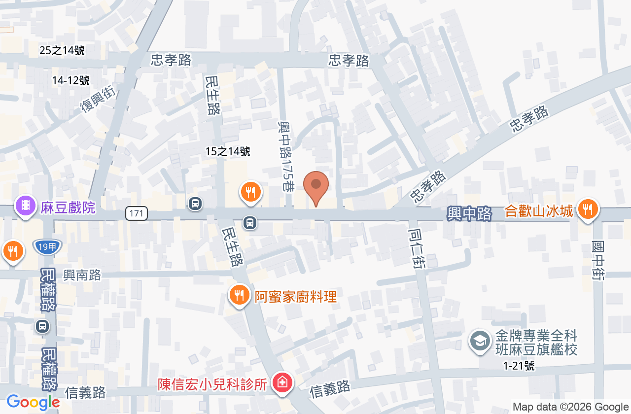 王新民診所 位置地圖
