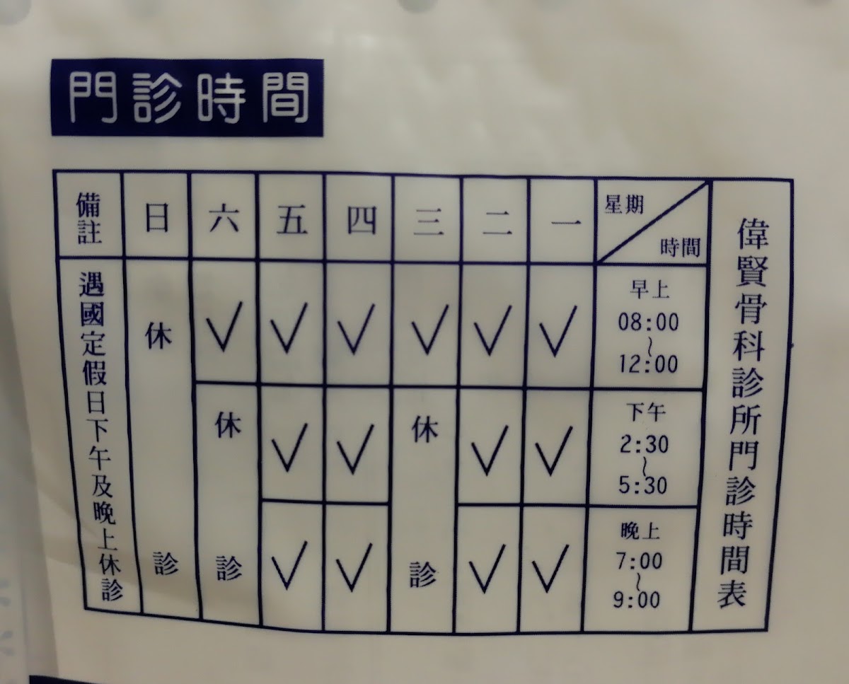 偉賢骨科診所 診所實景照