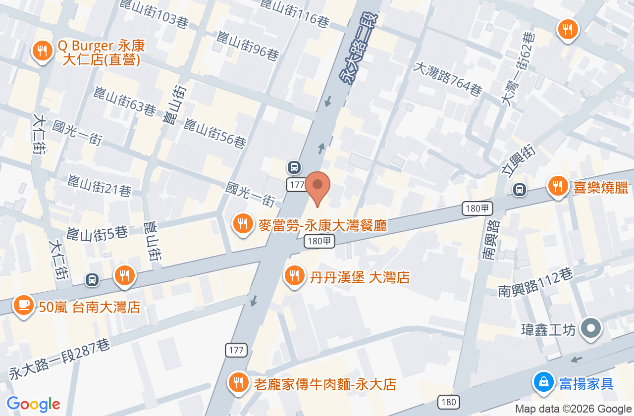 復國復健科診所 位置地圖