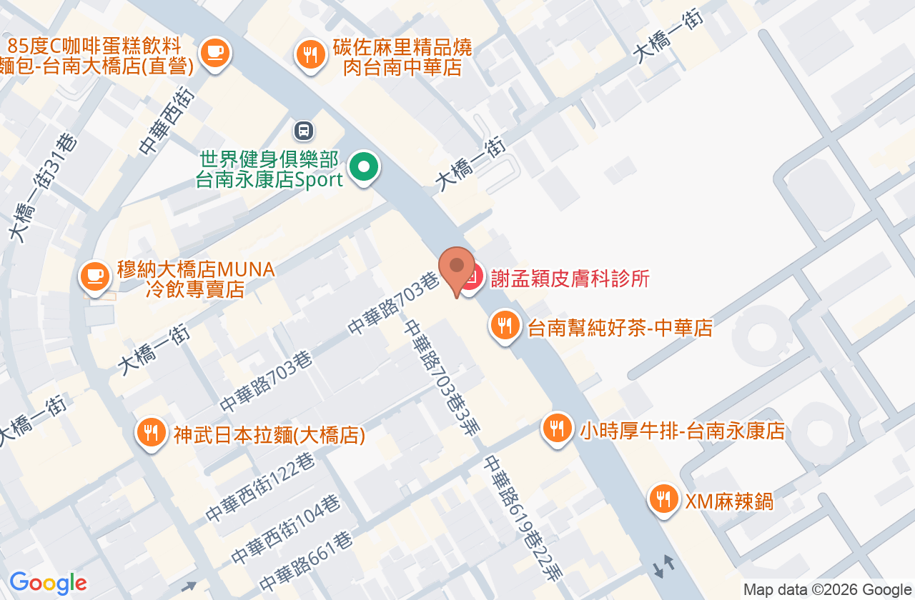 謝孟穎皮膚科診所 位置地圖