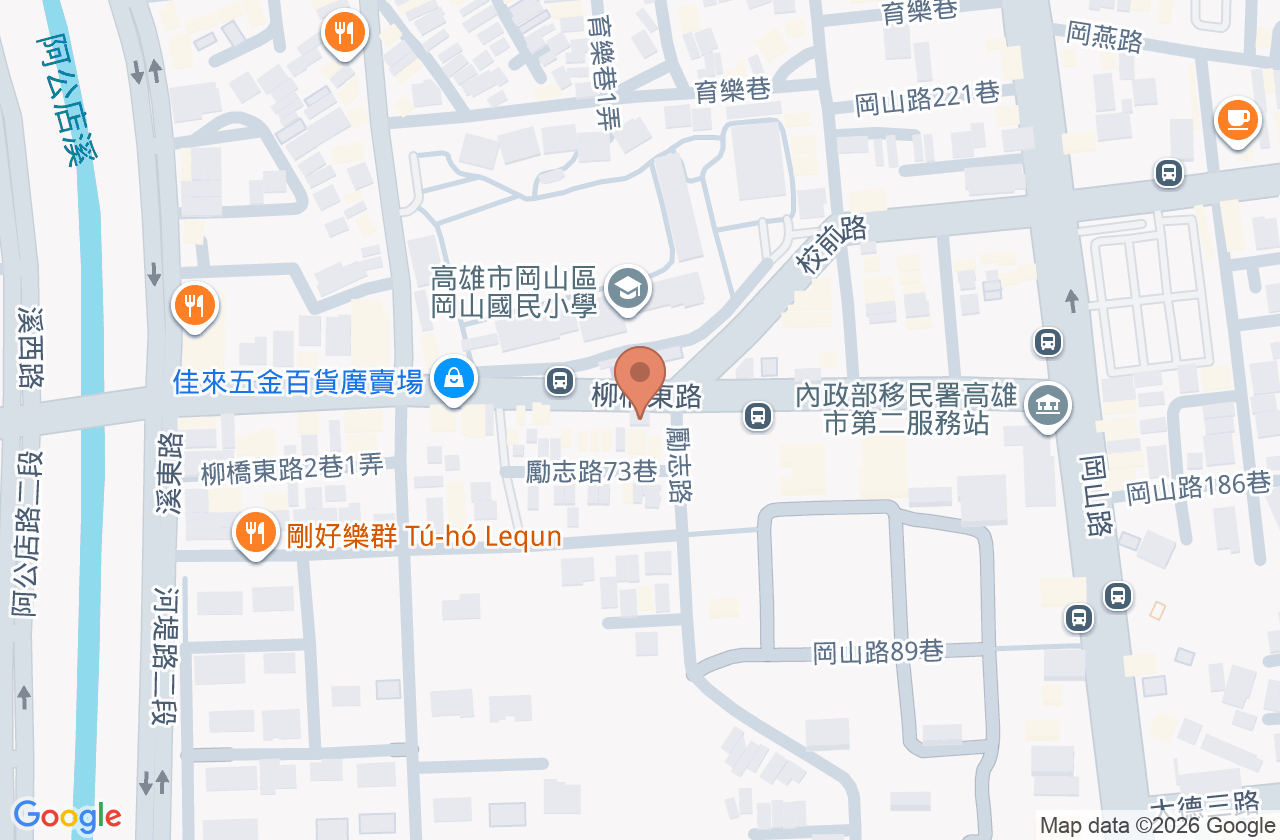 岡山柳橋眼科診所 位置地圖