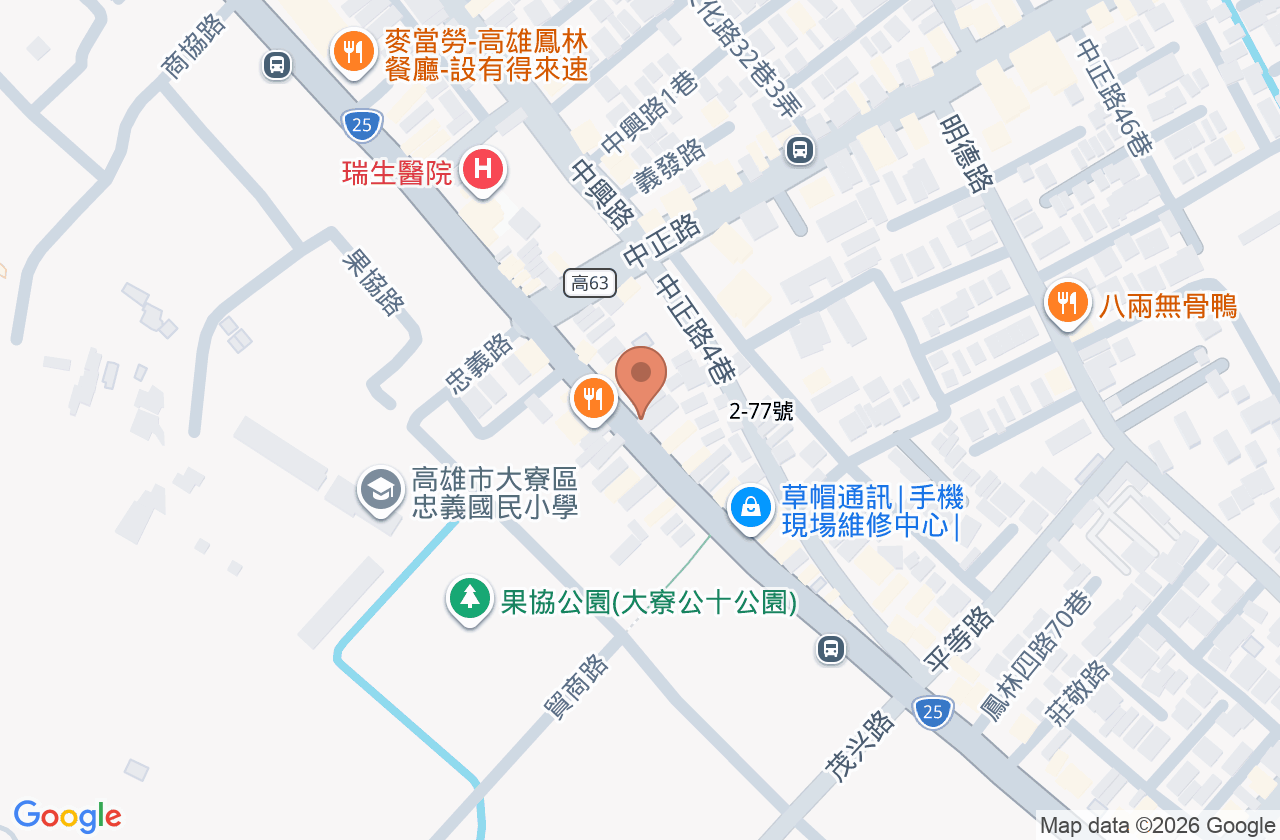 洪耳鼻喉科診所 位置地圖