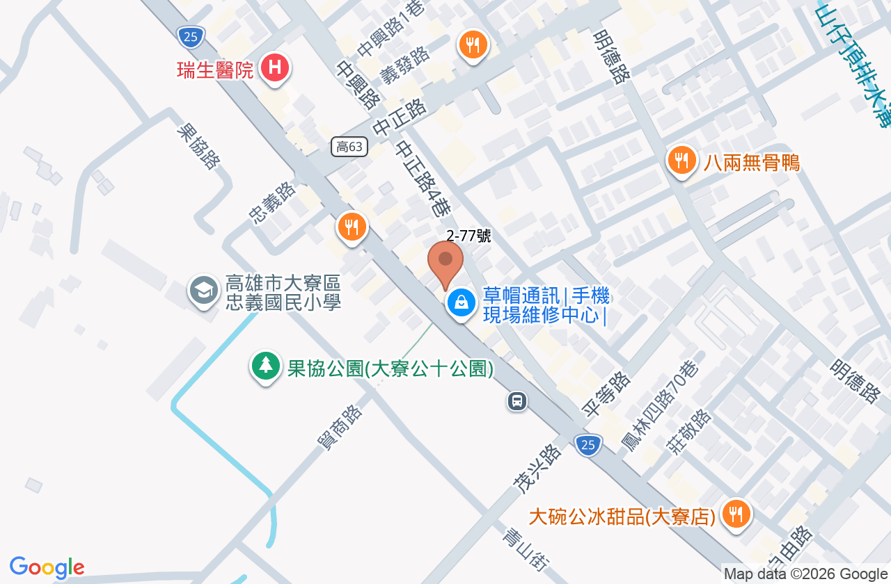 大寮進安診所 位置地圖