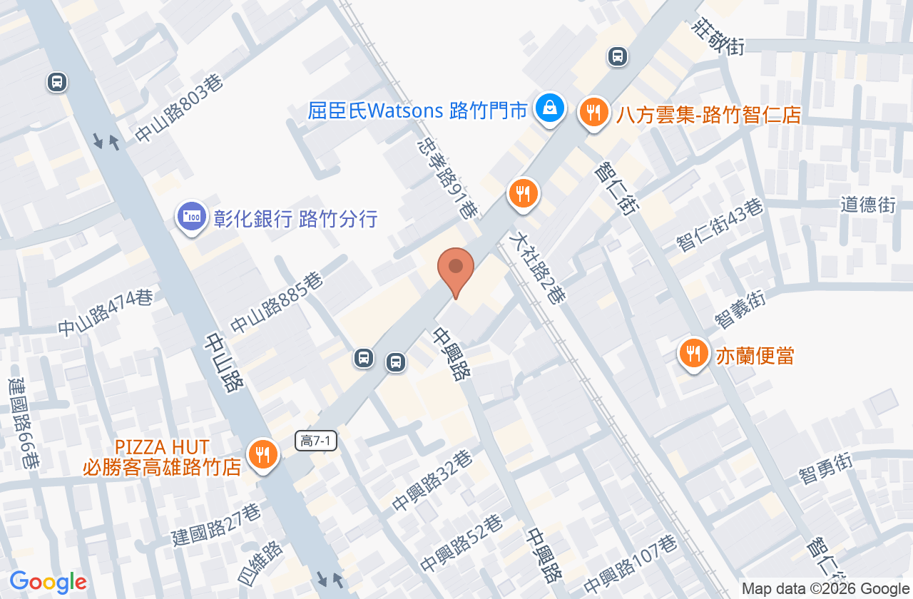 路竹大明眼科診所 位置地圖
