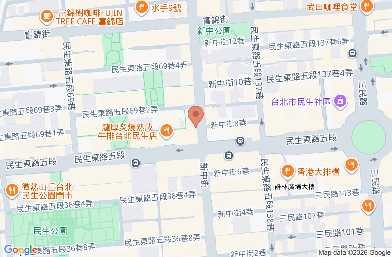 民生瀚威中醫診所 位置地圖