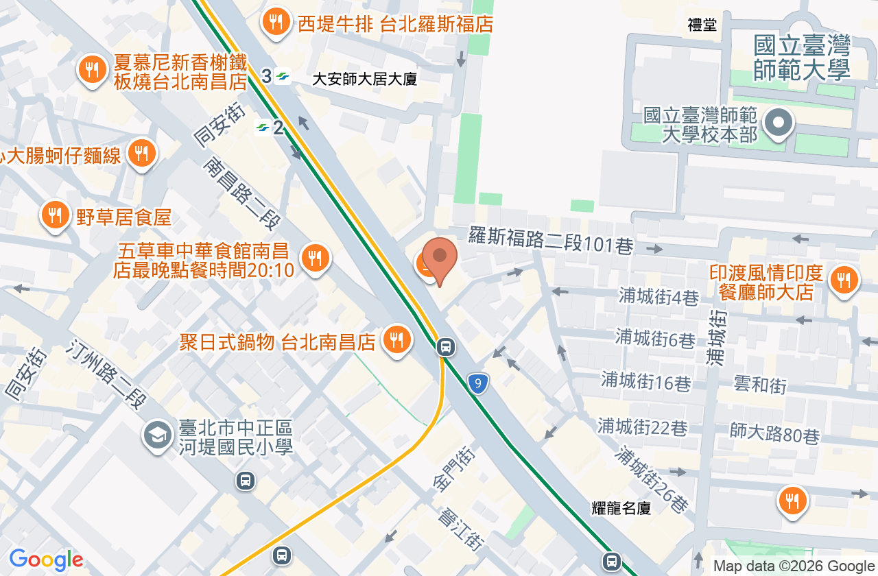 古亭京都堂中醫診所 位置地圖