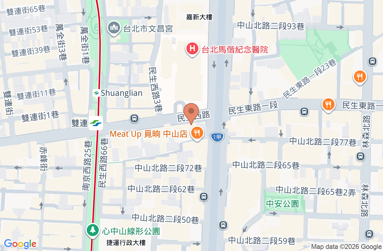 雙連中醫診所 位置地圖