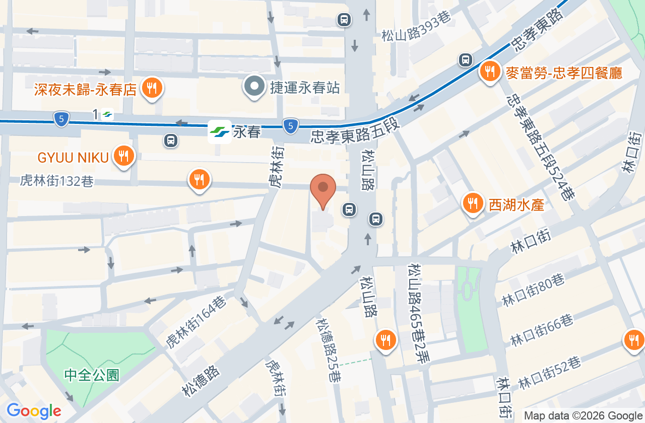 興漢中醫診所 位置地圖