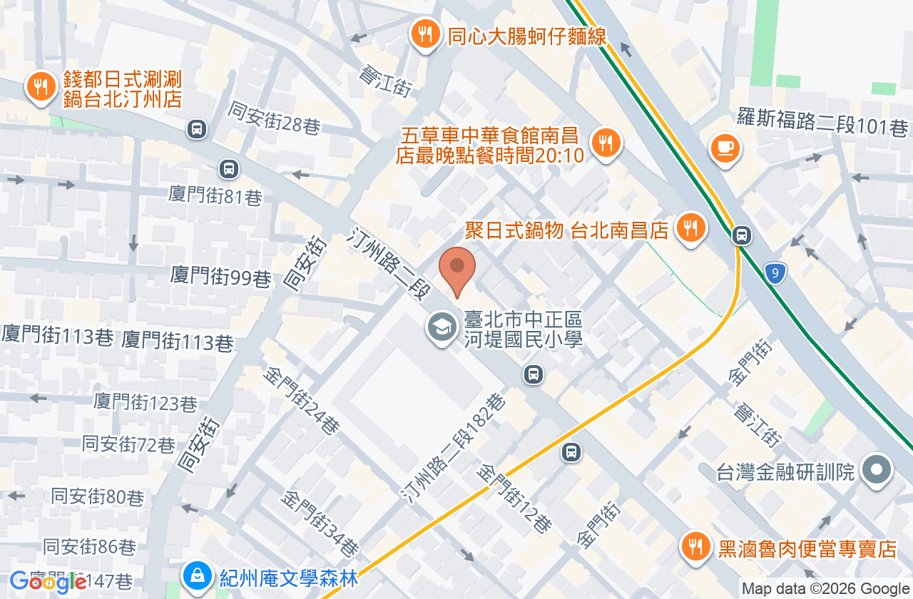 汀洲中醫診所 位置地圖