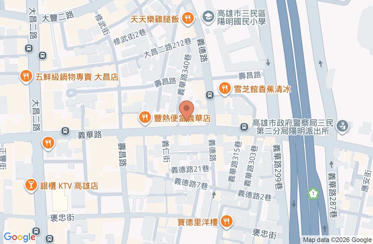 明鴻內婦科中醫診所 位置地圖