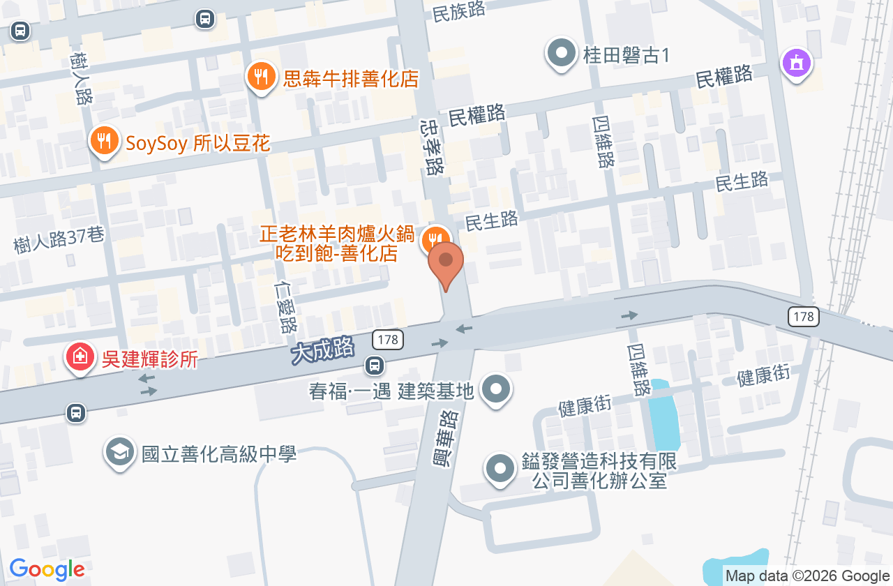 善化創醫中醫診所 位置地圖