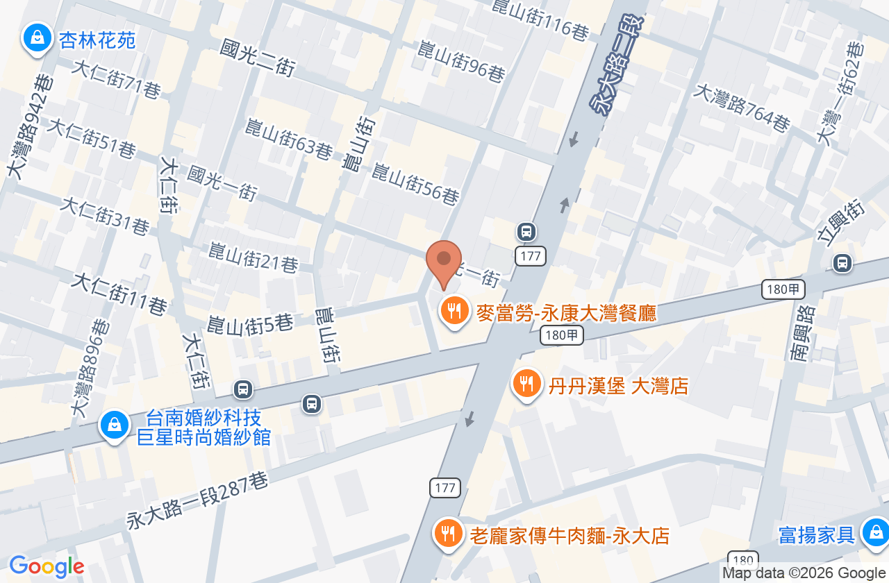永康創醫中醫診所 位置地圖