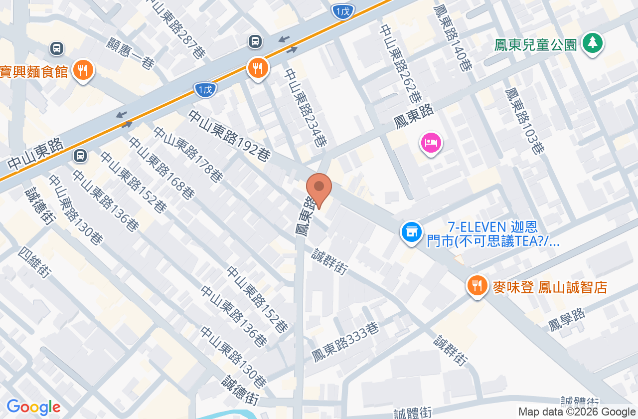鳳山大健康中醫診所 位置地圖