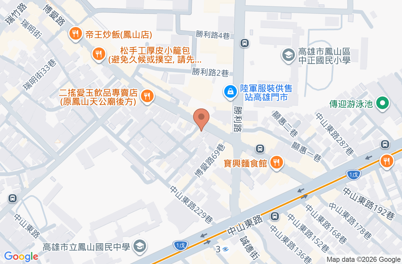 鳳東芢莘中醫診所 位置地圖