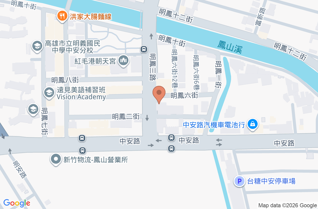 杏安明鳳中醫診所 位置地圖