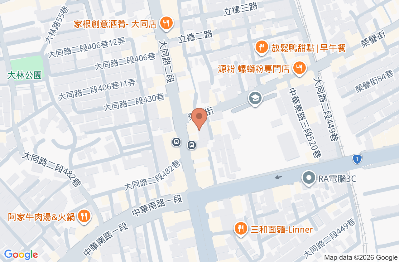 道元內婦科中醫診所 位置地圖