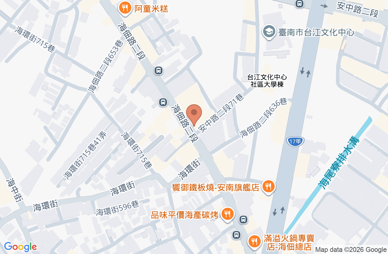 台灣基督長老教會新樓醫療財團法人新樓安南診所 位置地圖