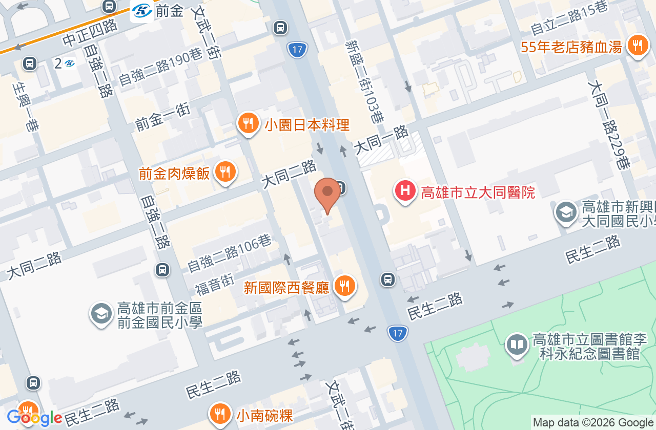 高雄防癌醫療財團法人 位置地圖