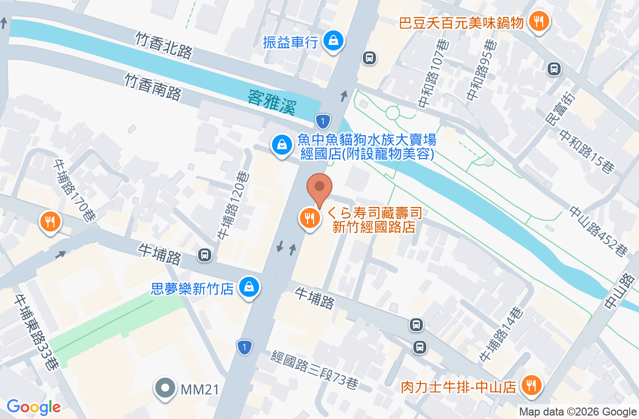 湛新美學牙醫診所 位置地圖