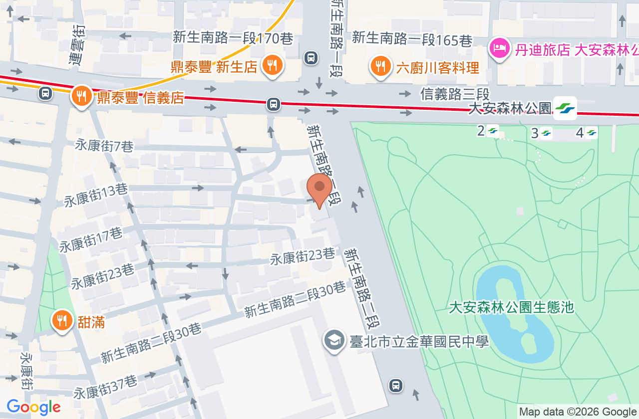 大安丰采美學牙醫診所 位置地圖