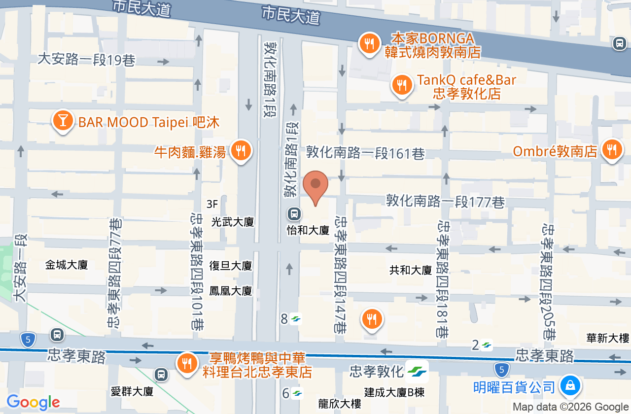 雅德思植牙美學牙醫診所 位置地圖