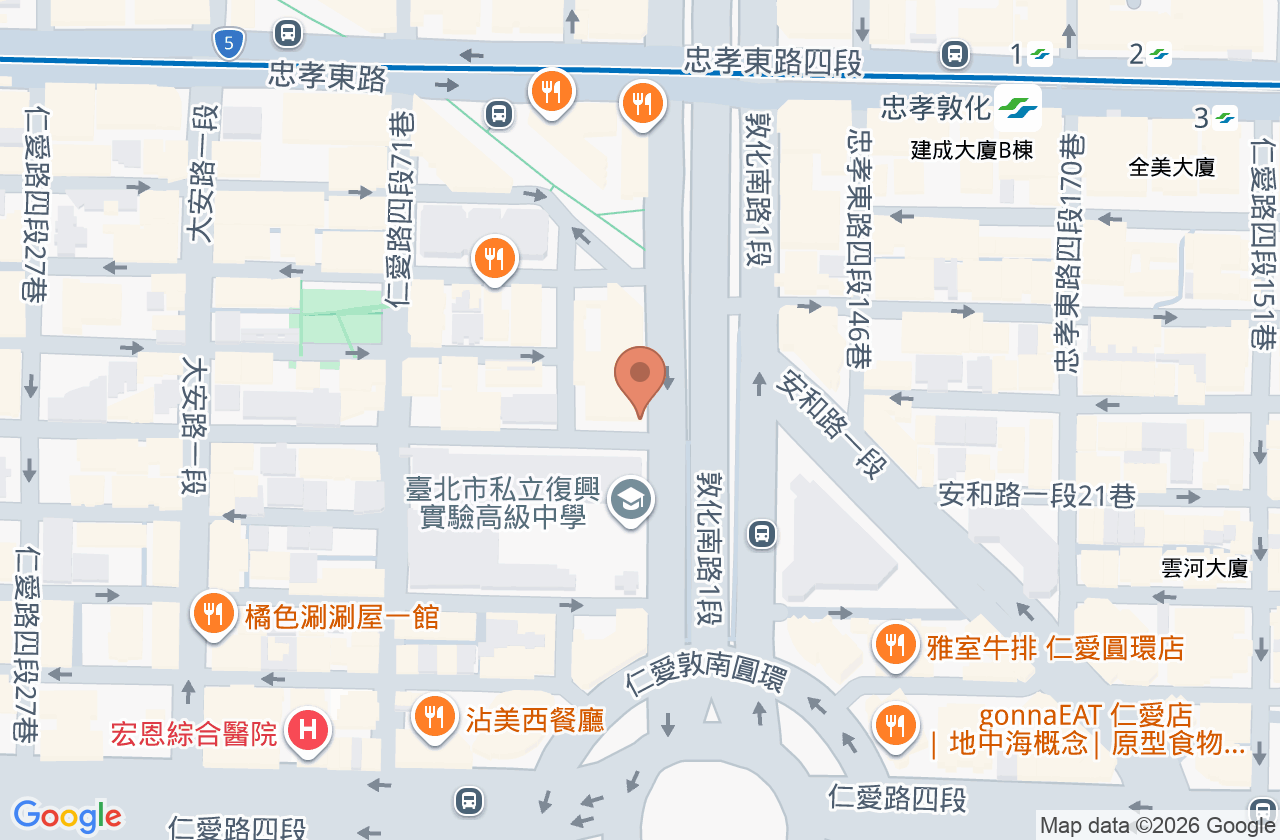 怡登敦仁牙醫診所 位置地圖