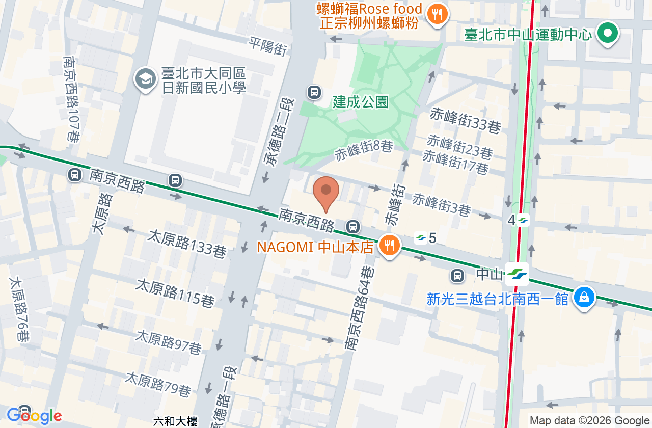 中山一日誠臻牙醫診所 位置地圖